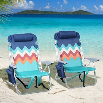 LET'S CAMP Strandstühle 2er Set