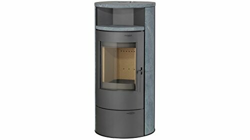 Moderner Holzofen mit Glastür